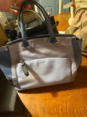 Reed Krakoff Two-Tone Light blue dark blue Leather Tote